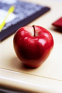 Ett äpple som symboliserar kunskap